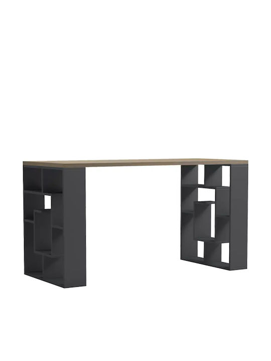 Pakketo Schreibtisch Labirent Holz Anthrazit Sonoma 140x60x75cm