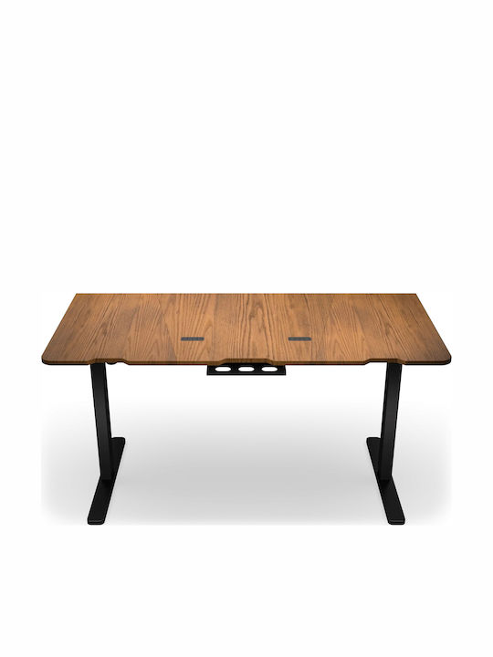 Ηλεκτρικό Γραφείο Gaming Atlas Ξύλινο Dark Wood