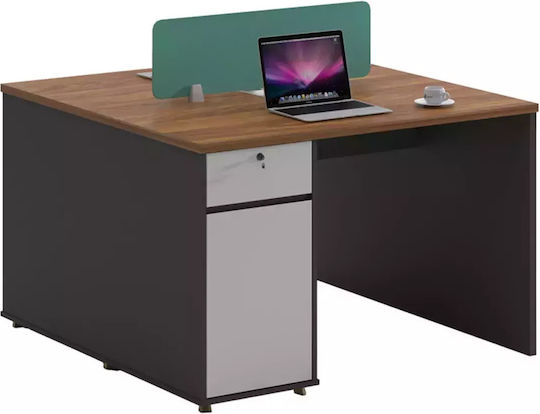 Professional Desk Dakota 120x120x76cm Walnut-carbonate Professional Desk Dakota 120x120x76cm Walnut-carbonate