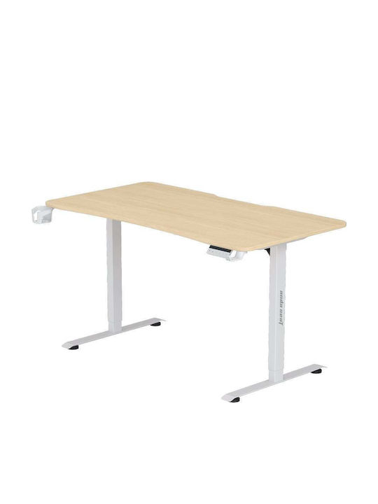 Anda Seat Birou Electric Xtreme-E Wood / Picior Alb cu Picioare Metalice și Înălțime Reglabilă 140x75x71cm AD-D-DD1-1400-06-K