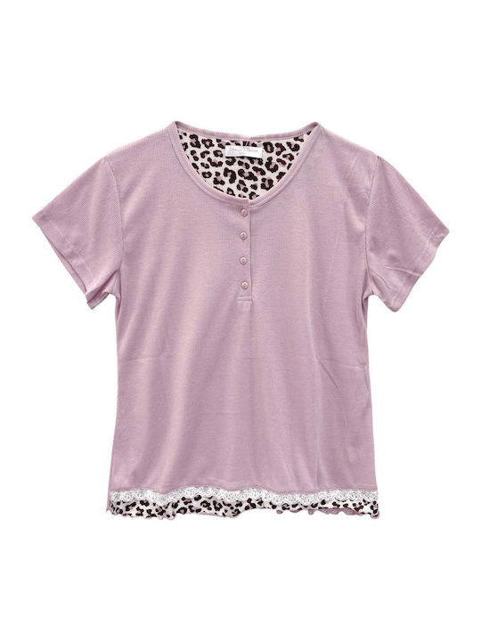 Ansin Summer Women's Pink Pyjama Set