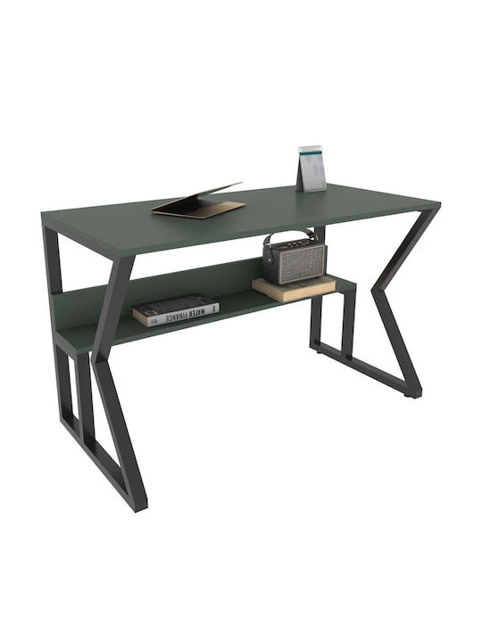 Schreibtisch Wake Holzgrün-Schwarz 120x60x72.8Höhecm