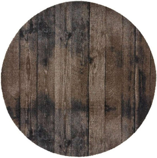 Sdim Runder Küchenmatte Rutschfeste Unterlage Universal 700 Holz Braun Φ100cm