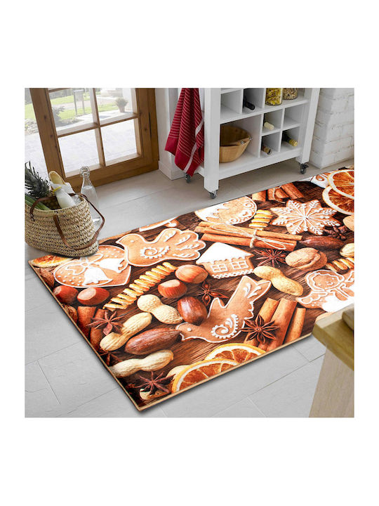 Dimcol Dried 254 Kitchen Mat Runner with Anti-slip Underlay Colorful 80x200εκ.