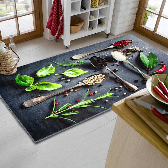 Dimcol Spices 245 Kitchen Mat Runner with Anti-slip Underlay Gray 67x150εκ.