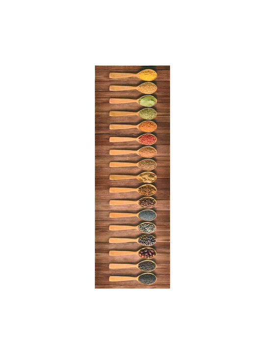 vidaXL Spoons Kitchen Mat Runner with Anti-slip Underlay Multicolour 60x180εκ.