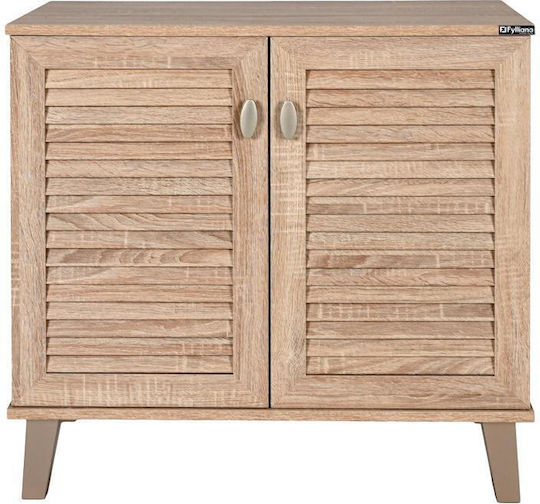 Holz Schuhschrank FP-01 mit 4 Regalen Beige L75xW36.8xH74.5cm