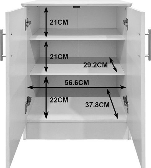 Dulap Pentru Pantofi Din Lemn Souken 60x40x80cm