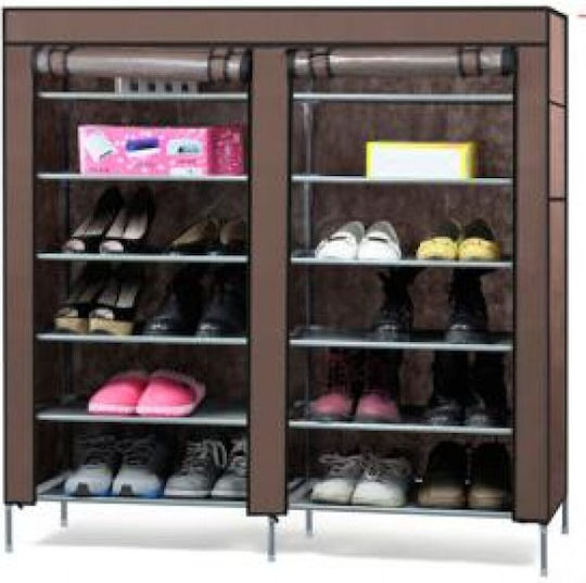 Suport pentru pantofi cu 12 Rafturi Cafea L118xW30xH120cm