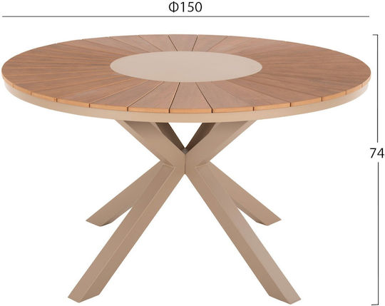 Τραπέζι 150x150 Σαμπάνι-φυσικό Τραπέζι 150x150 Σαμπάνι-φυσικό