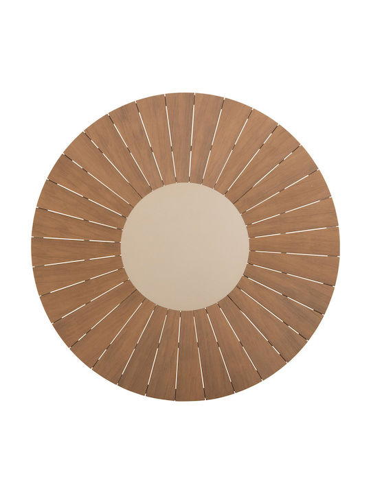 Masă De Exterior Polywood Cu Ramă Din Aluminiu Culoare Șampanie 120x120cm