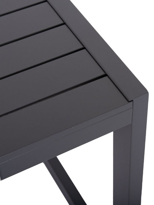 Sitting Room Outdoor Aluminum Table Dark Grey 42x43x53cm