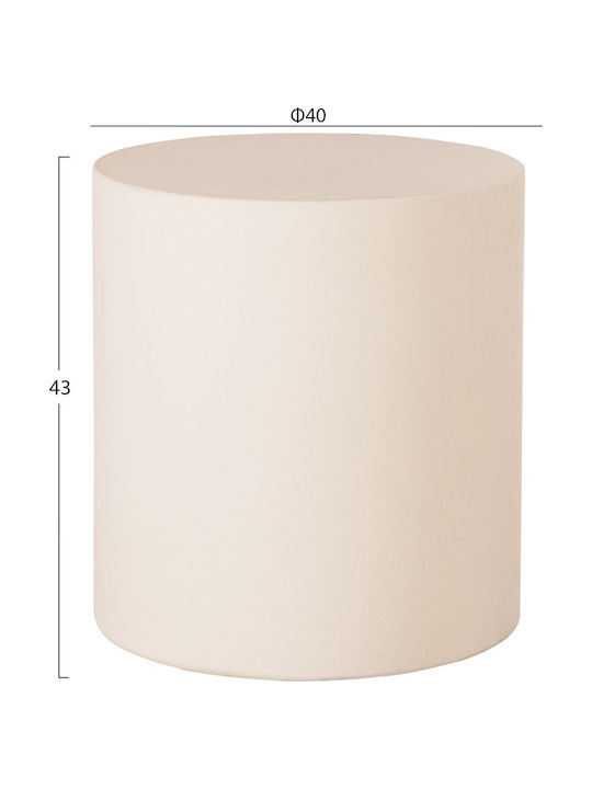 Plastic Auxiliary Garden Table for Small Outdoor Spaces Beige 40x40x43cm