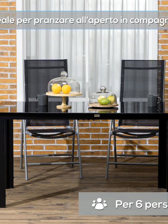 Tisch Stabil Black 150x90cm