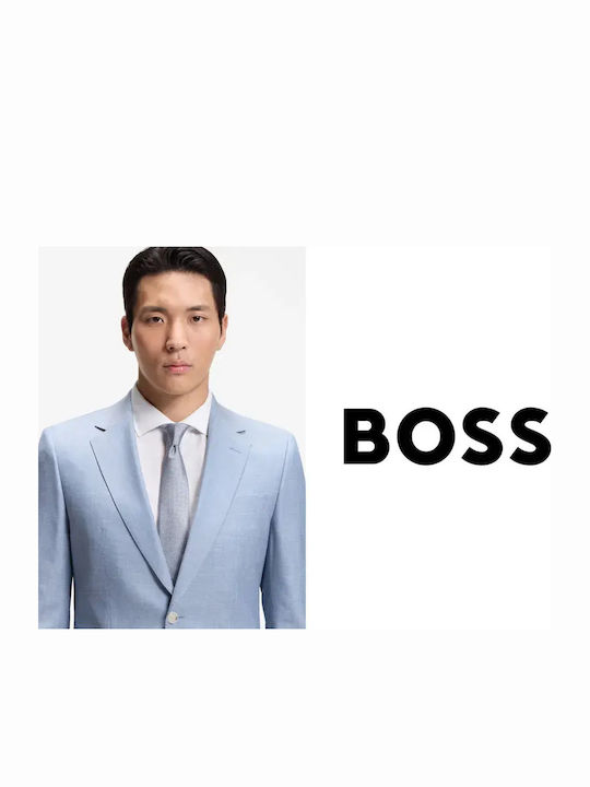 Boss Herren Seidenkrawatte in Blau Farbe