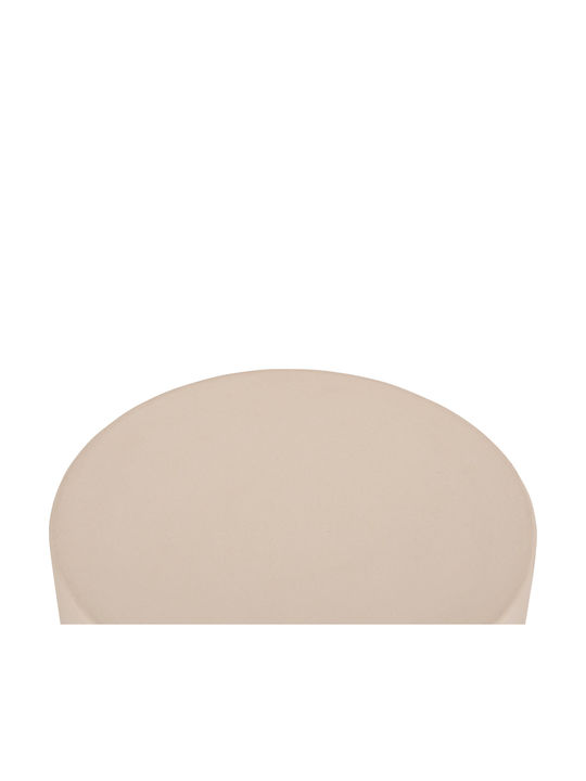 Auxiliary Table for Small Outdoor Spaces Made of Foldable Concrete Kyoko Beige 40x40x43cm