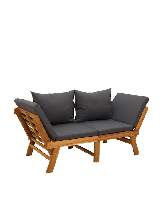 Bancă De Exterior Din Lemn Cu Perne 162x72x65cm