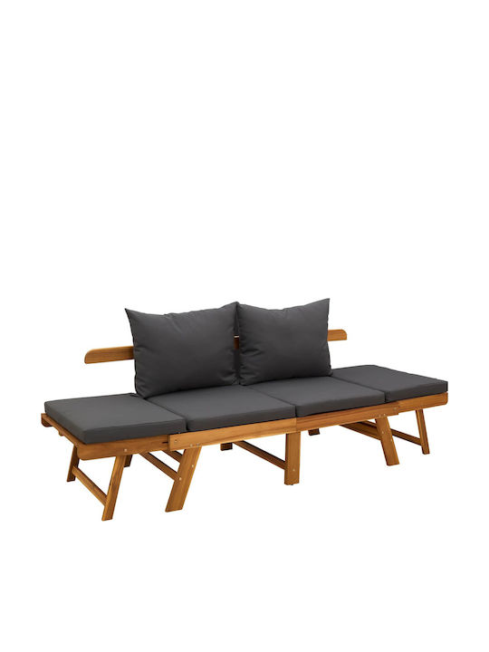 Bancă De Exterior Din Lemn Cu Perne 162x72x65cm