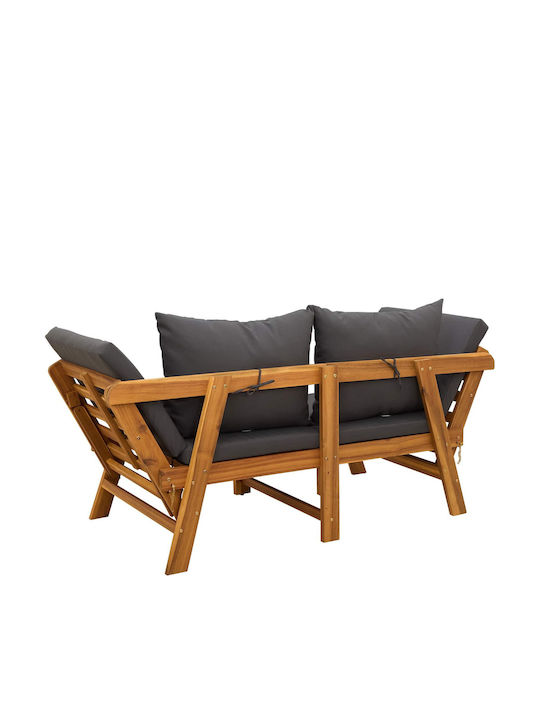 Bancă De Exterior Din Lemn Cu Perne 162x72x65cm