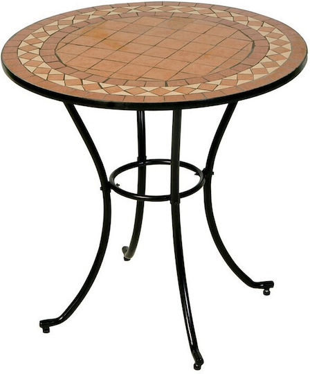 Table Wrought Iron Free Standing 76x76x75cm Black Table Wrought Iron Free Standing 76x76x75cm Black