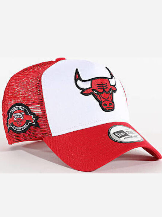 New Era Trucker Cap Side Patch Chicago Bulls 60667461 Red White