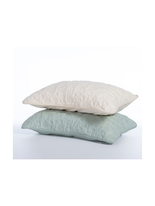 Nef-Nef Homeware Zinovia Pillowcase Set with Envelope Cover Vanilla 52x72cm.