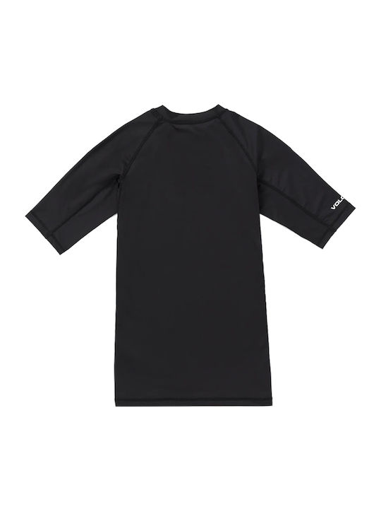 Volcom Lido Rashguard UPF 50 Tricou De Protecție Solară Pentru Bărbați Mâneci Scurte Negru