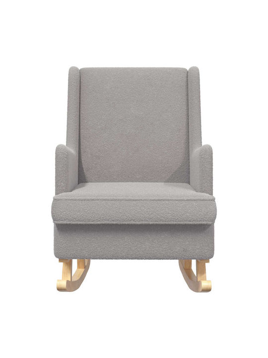 Rocking Armchair Light Gray 62x80x85cm