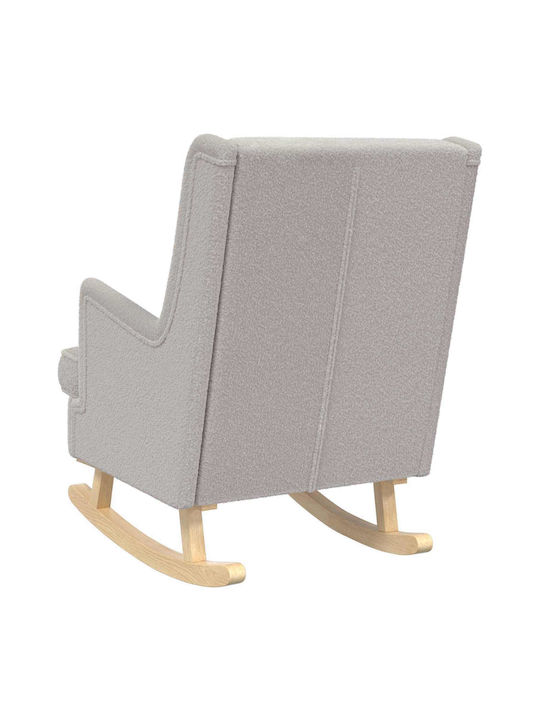 Rocking Armchair Light Gray 62x80x85cm
