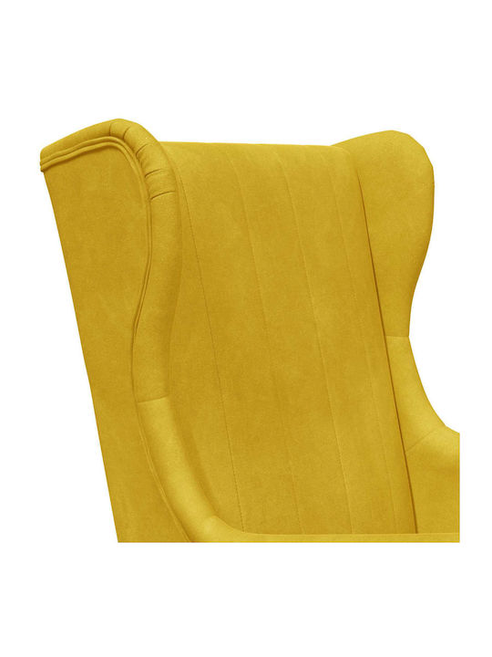 Velvet Yellow Armchair 65x79x100cm