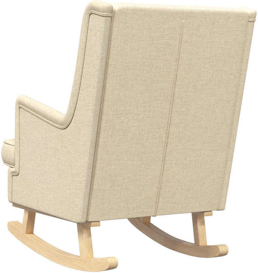 Rocking Armchair Cream 62x80x85cm