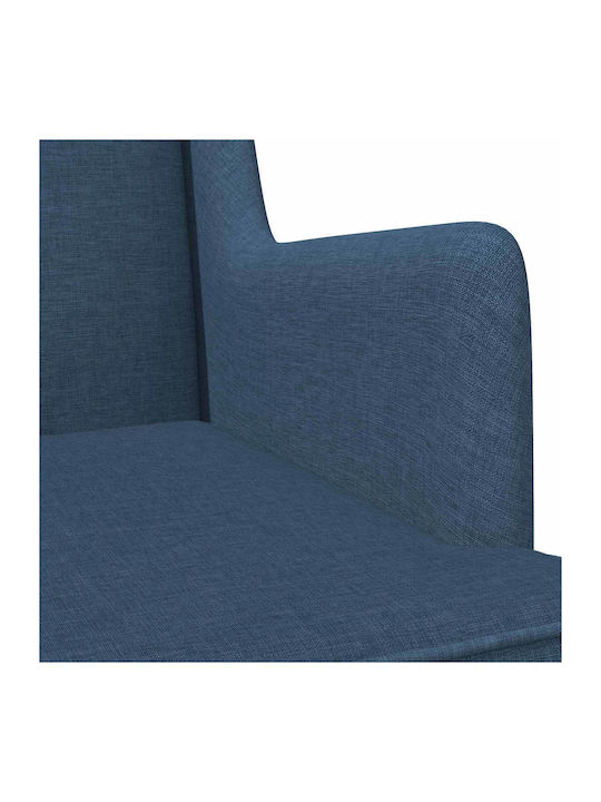 Schaukelnder Sessel Blau 62x80x85cm