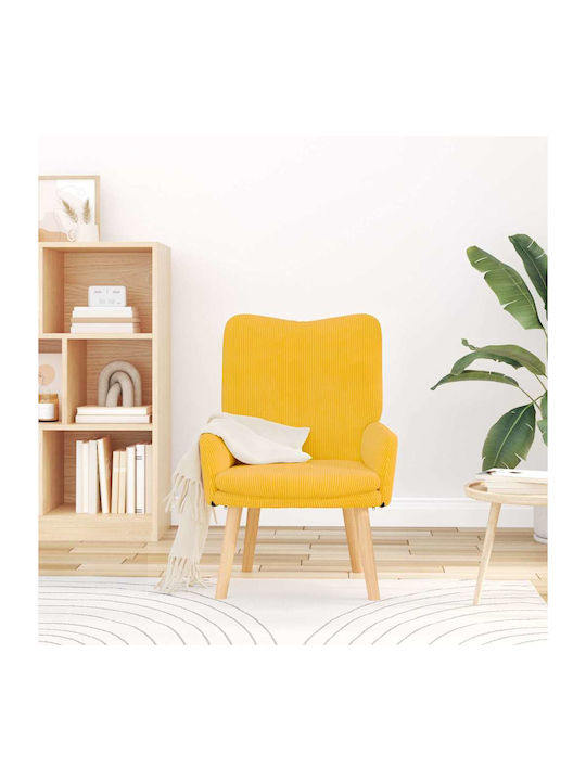 Armchair Light Yellow 63x67x94cm