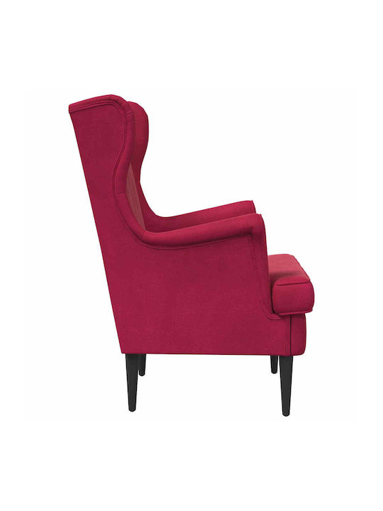Sessel Samt Rotes 65x79x100cm