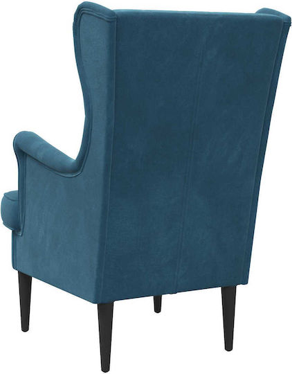Velvet Blue Armchair 65x79x100cm