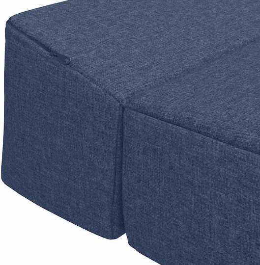Πολυμορφικός Πουφ Καναπές Μπλε 200x70x10cm