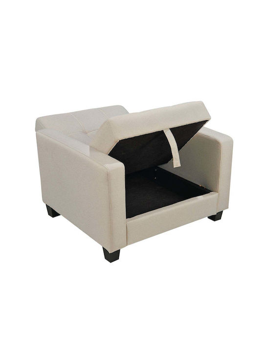 526230 Kelso Πολυθρόνα Κρεβάτι Cappuccino 86x81x80cm