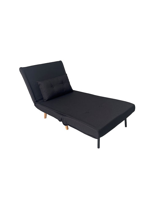 Armchair Bed Black 190x105x84cm
