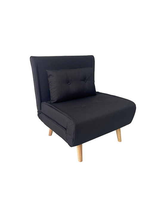 Armchair Bed Black 190x105x84cm