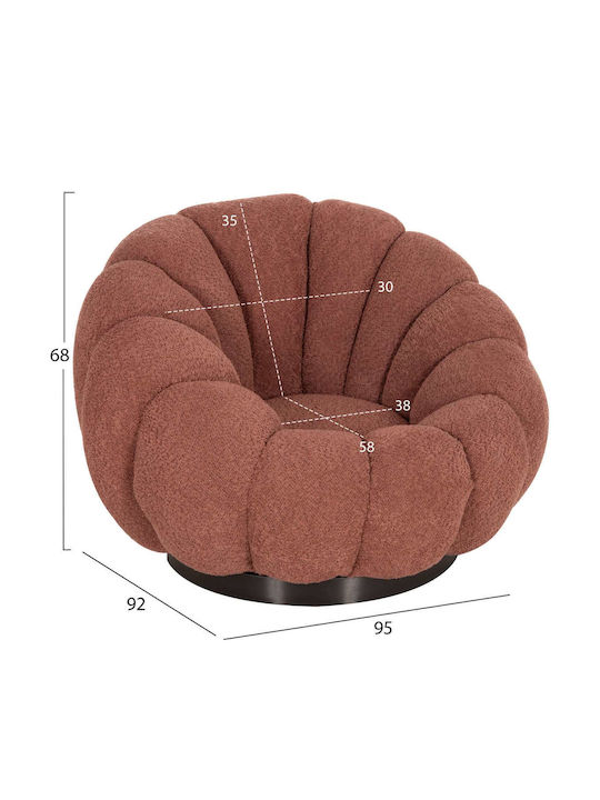 Sessel Drehbar Pink 90x93x65cm