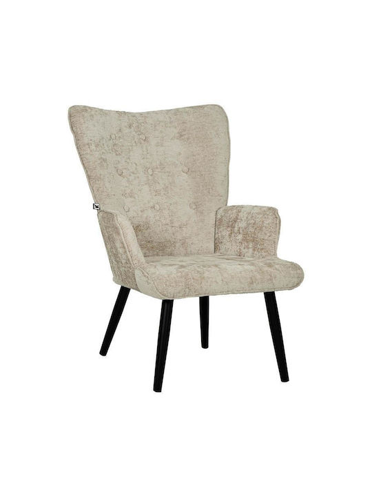 Armchair Beige-Black 67x74x97cm