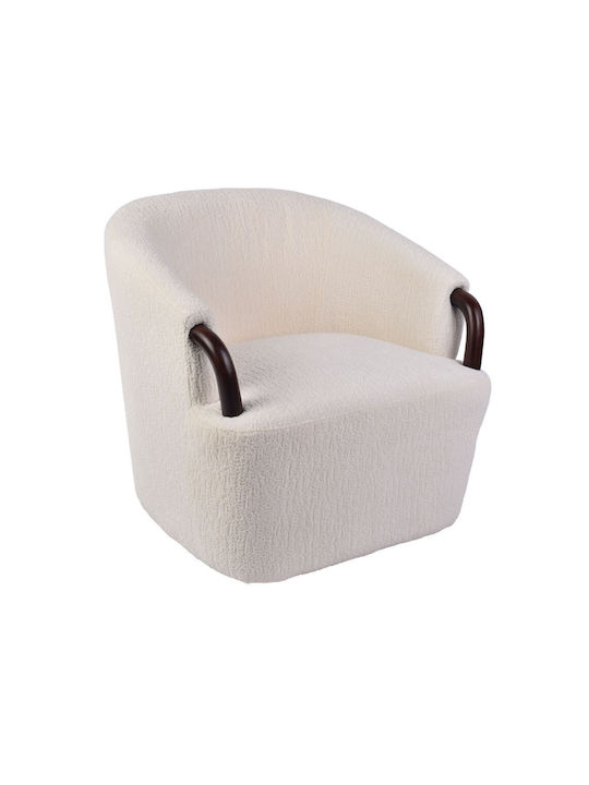 Celine Drehbarer Sessel Weiß 74x73x72cm