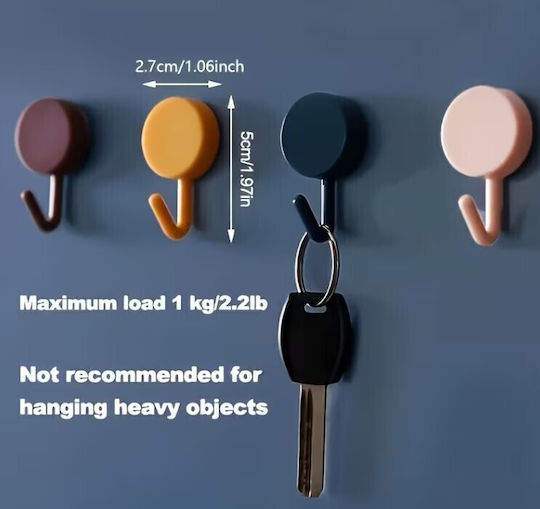 6WM135W5W4 Κρεμαστράκια με Αυτοκόλλητο Λευκά 5τμχ