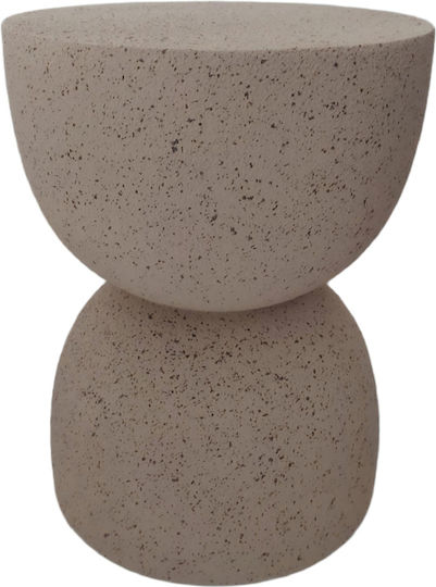 Кръгла Странична Маса Duo Terrazzo М34xШ34xВ45см