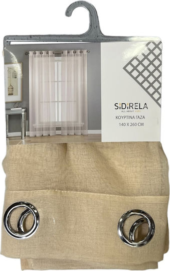 Sidirela Sidirela Verdunkelungsvorhang mit Grommets Gazé Beige Dunkel 140x260cm