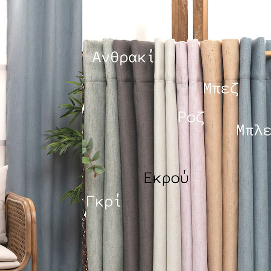 Palamaiki Vorhang mit Grommet Loria Blue 140x260cm