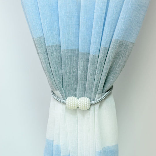 My Home Luxury Grommet Curtain Light Blue Α121-7 270x260cm