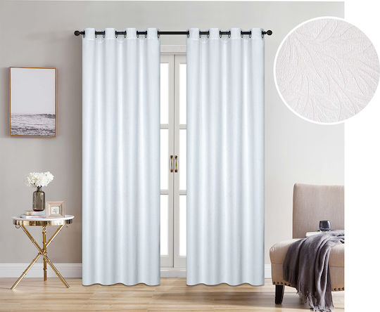 Chios Hellas Opacitate Cu Capse Alb 140x260cm Chios Hellas Opacitate Cu Capse Alb 140x260cm