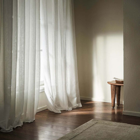 Gofis Home Κουρτίνα με Τρουκς Off White 200x295εκ.