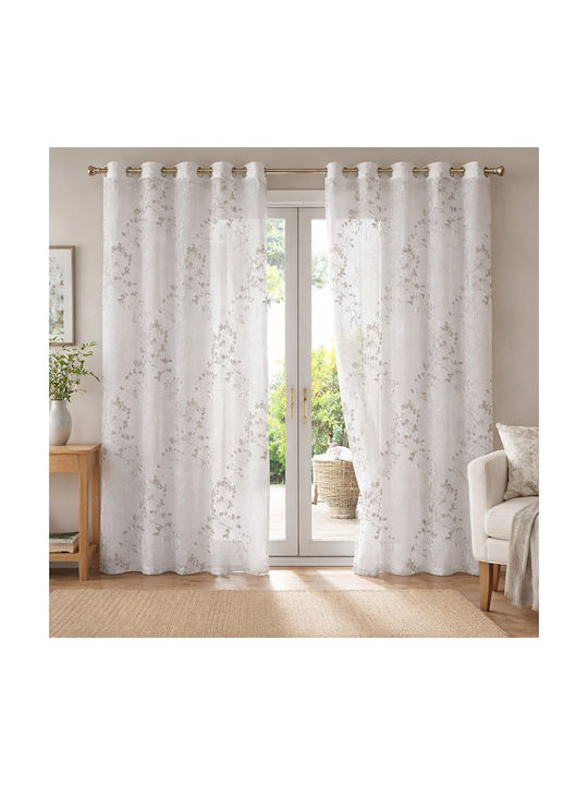 My Home Luxury Window Curtain with Grommets Greige 280x270cm
